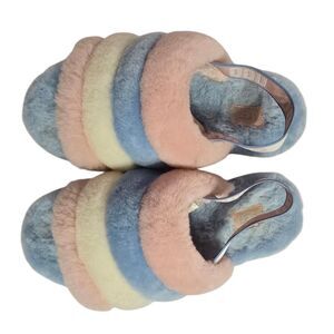 UGG Pride Fluff Yeah multicolor slippers sandals Sz 9